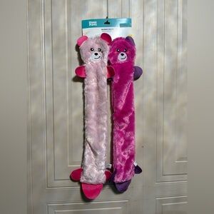 Zippy Paws  2-Pack Skinny Peltz Cats Dog Toys NEW  With 24” Squeakers.